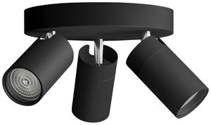 Spot Philips Idris GU10 3×5W IP44 222×196mm schwarz