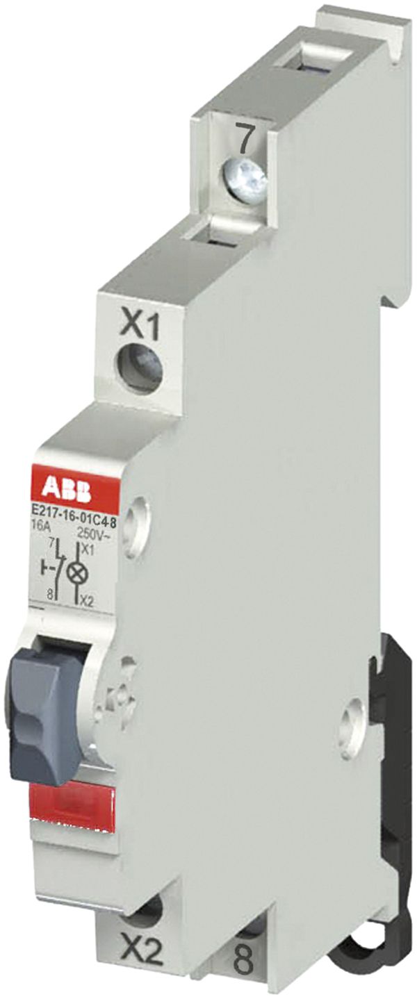 EB-Leuchttaster LED ABB 250V 16A 1Nc rot