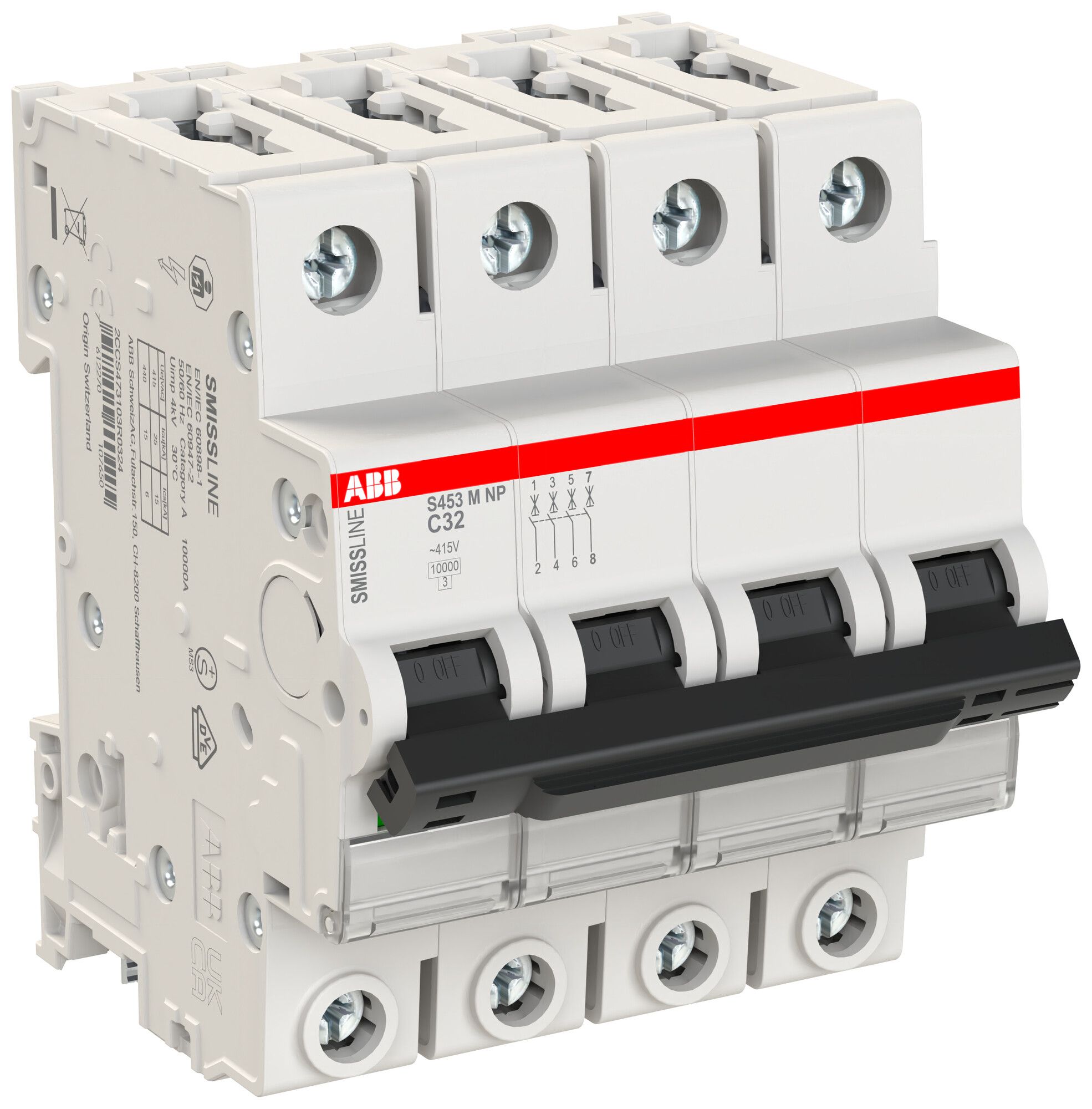 Disjoncteur SMISSLINE CLASSIC 4×32 C 10kA NP