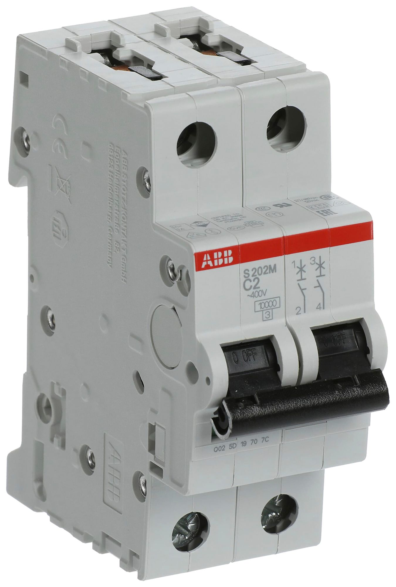 Leitungsschutzschalter ABB S202M-C2 2A C 10kA