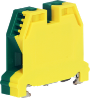 Schutzleiter-Reihenklemme Woertz 6…16mm² Schraubanschluss 2×1 TH35 grün/gelb