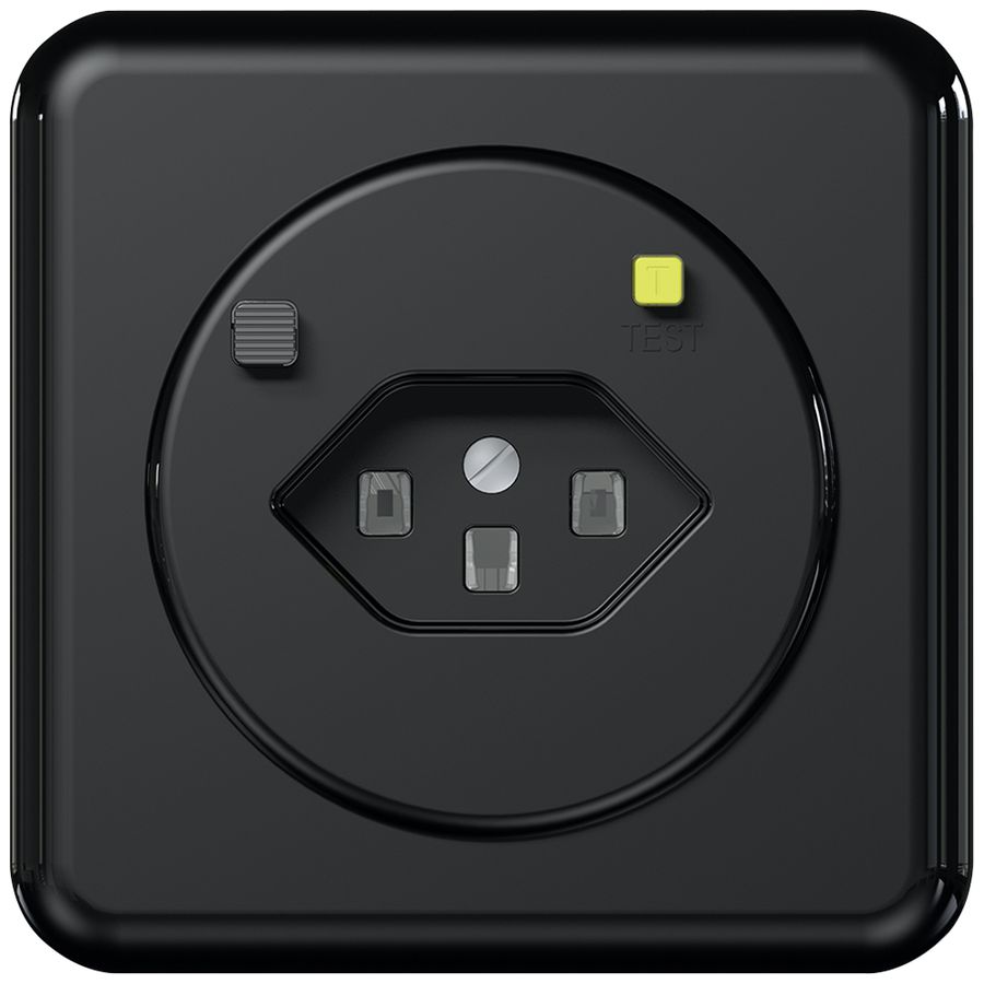 UP-FI-Steckdose CLASSIC B T23 30mA schwarz