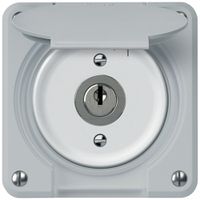 Schlüsselschwenktaster robusto 2P 2NO 20A 250V 86×86mm grau