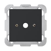 UP-Durchgangsdose kallysto schwarz Ø9mm ohne Klemmeneinsatz Befestigungsplatte