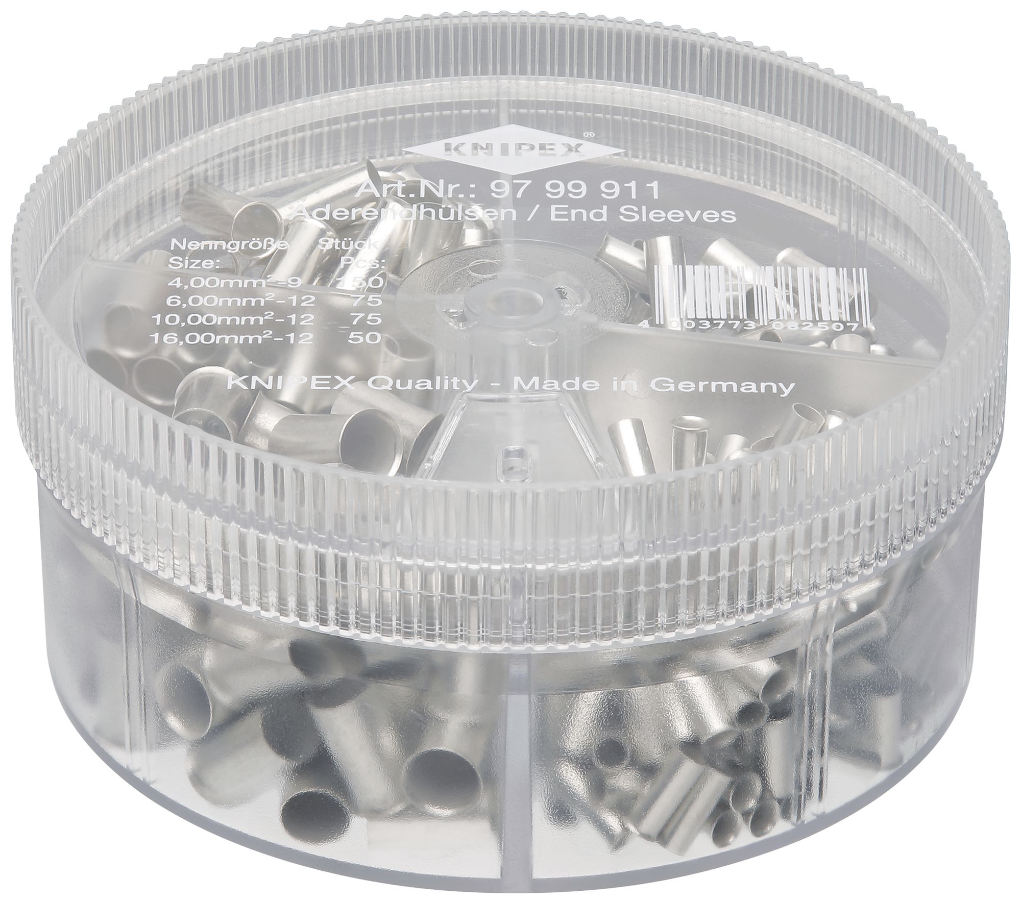 Assortiment embout de câble KNIPEX avec embouts de câble non isolés 350 pièces