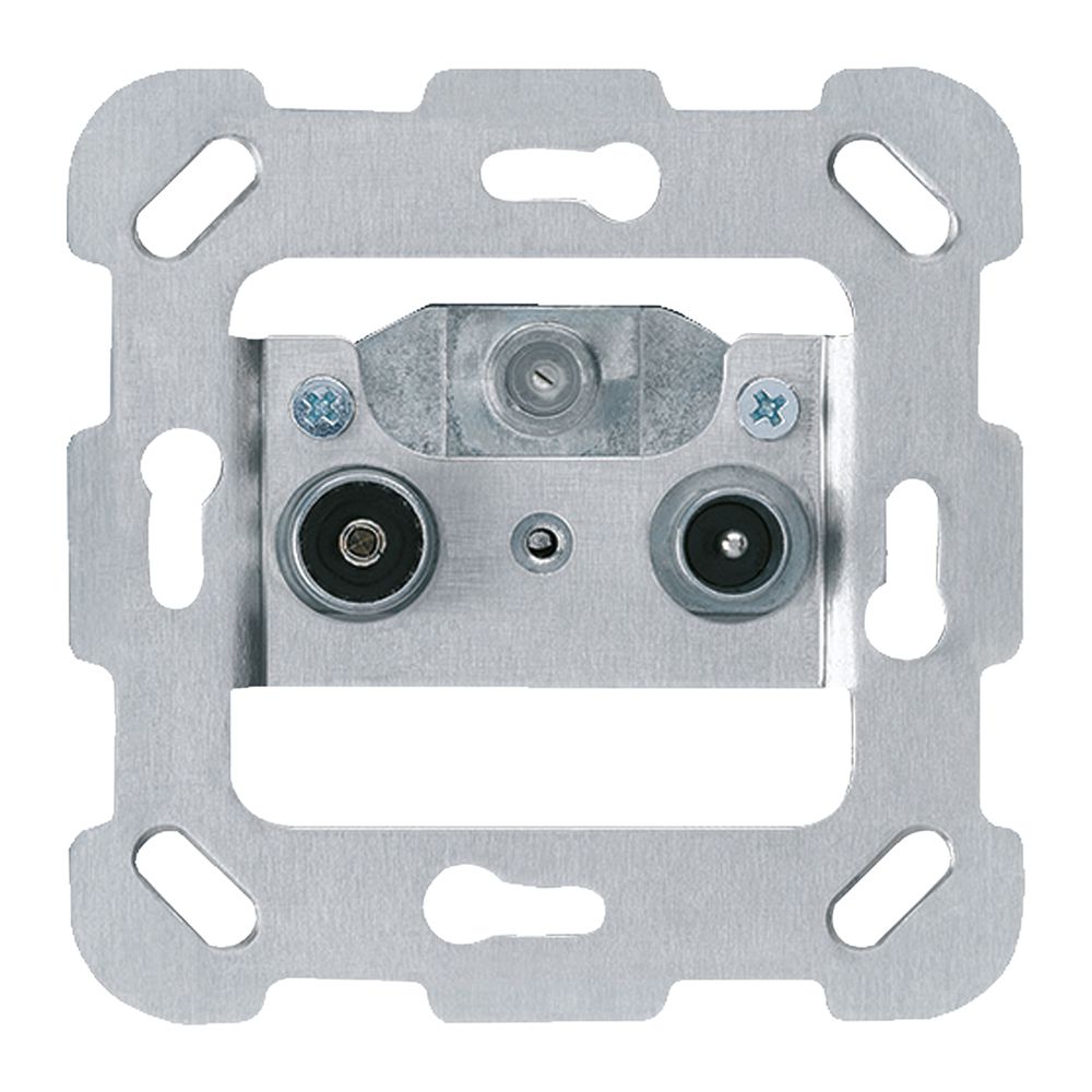 Einsatz zu R/TV/SAT-Dose Hager mit Befestigungsplatte