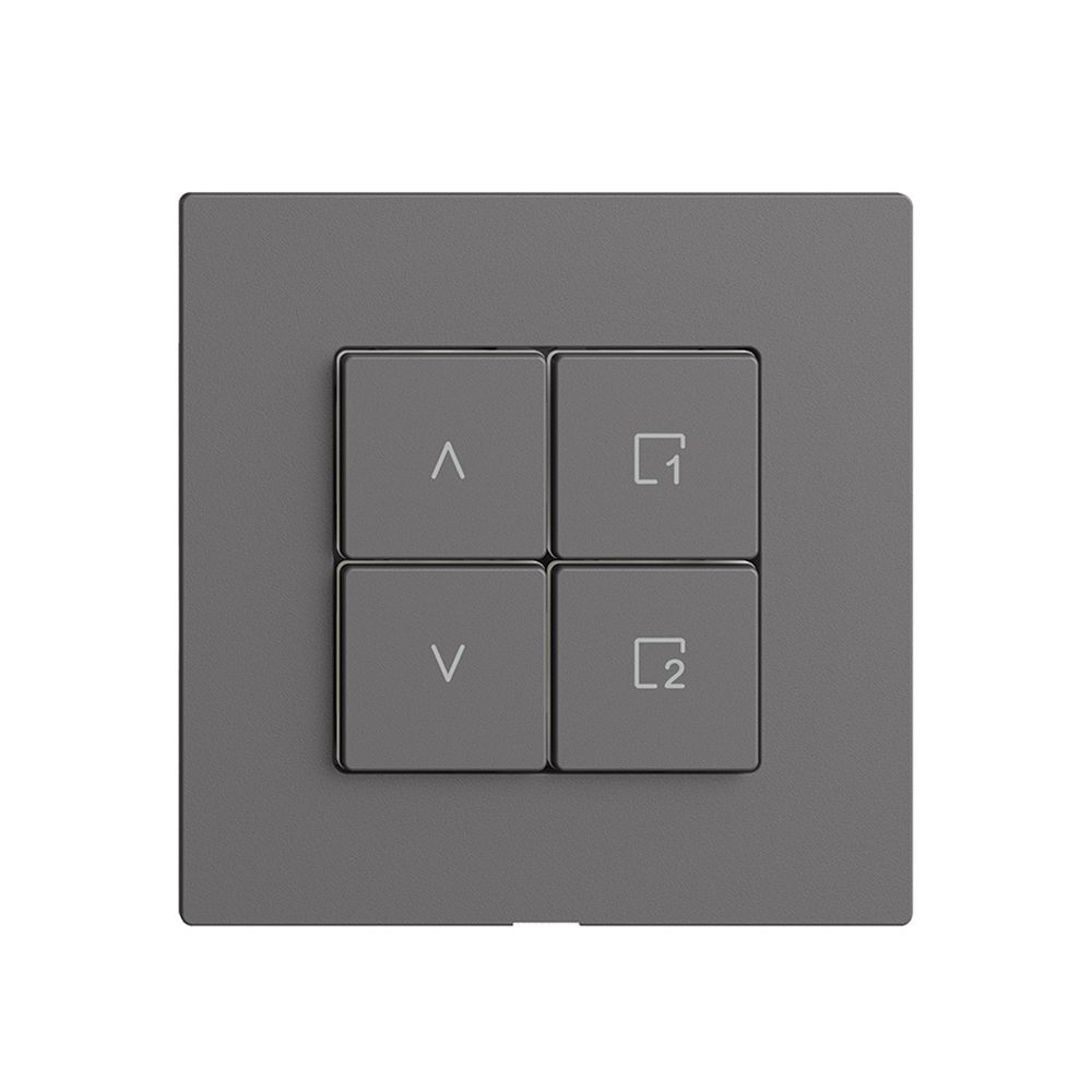 Commande pour interrupteur stores 1c scène/4t Edue Wiser gris foncé