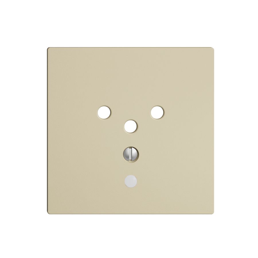 Plaque frontale EDIZIOdue T12 vanille 60×60mm, lentille, pour prise