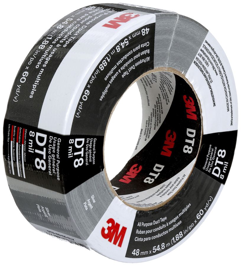 Gewebeklebband 3M DT8 48×55m×0.2mm silber