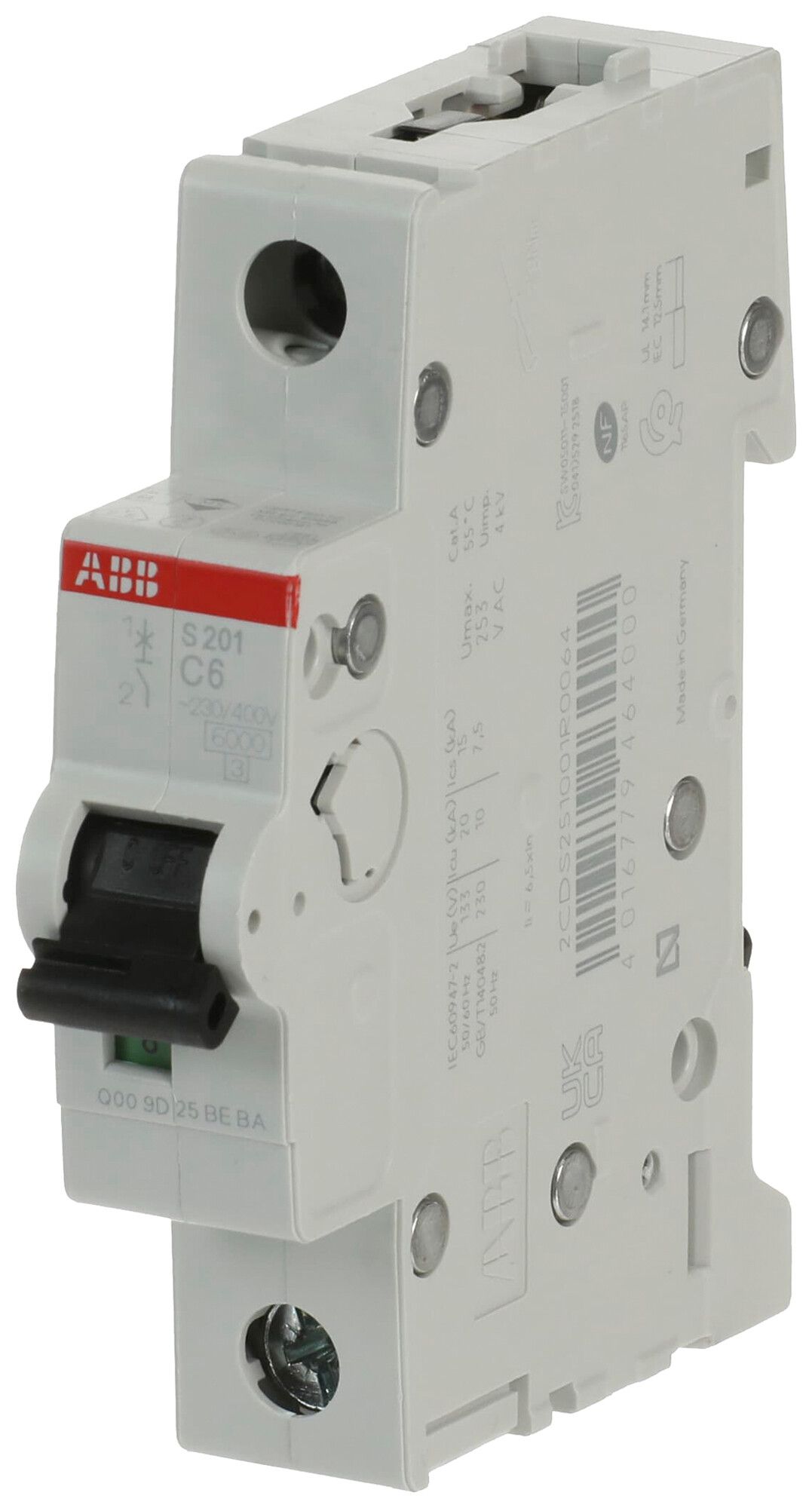 Leitungsschutzschalter ABB S201-C6 6A C 6kA