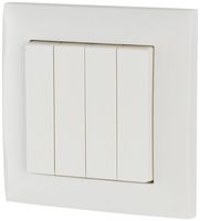 AP-Funktaster Eaton xComfort, 4-fach komplett 55×55mm, weiss glänzend