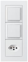 UP-Kombination kallysto.pro Gr.I-I-I vertikal 2×Schalter S3+Typ 13 weiss