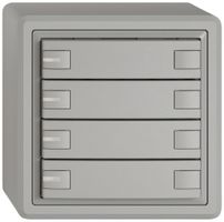 AP-Universaltaster EDIZIO.liv UNI SNAPFIX® m.LED RGB 4× 2-Tbed.hgu