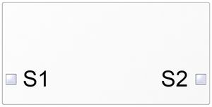 Taste SIDUS 2/4f zu Tastsensor mit Aufdruck S1/S2, weiss glänzend