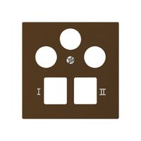 Placca frontale kallysto per R&M HWS marrone 3 fori SAT multimedia
