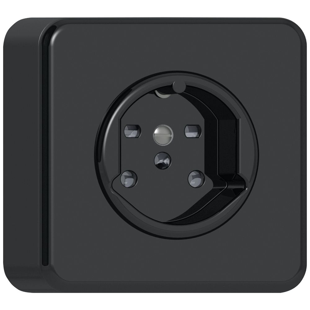 AP-Steckdose CLASSIC T15 schwarz