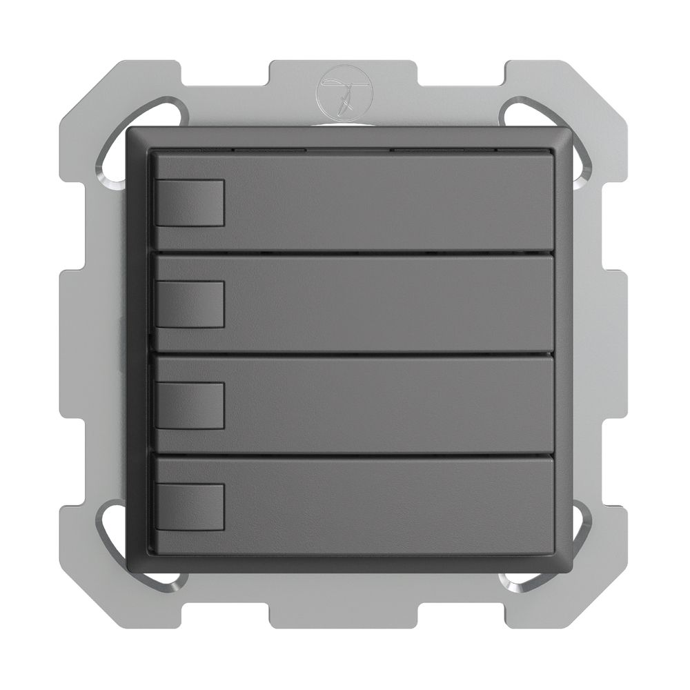 UP-KNX-Taster RGB EDUE, 250mW, o.LED, 4×Taste, 1×Tastenb., dgu