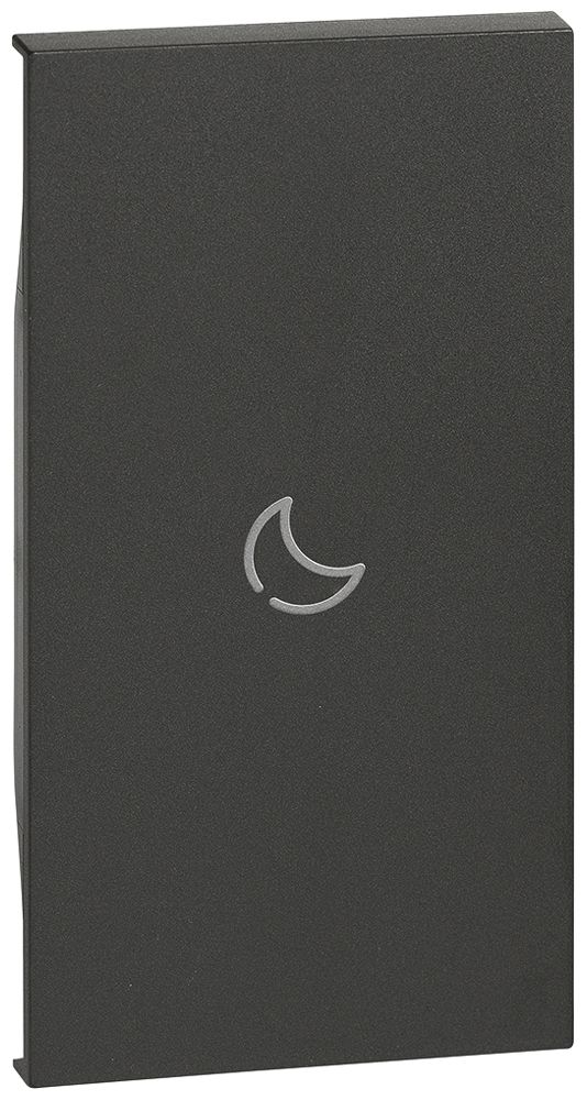Cache de touche Living Now pour touches MyHOME 2 modules avec symbole nuit noir