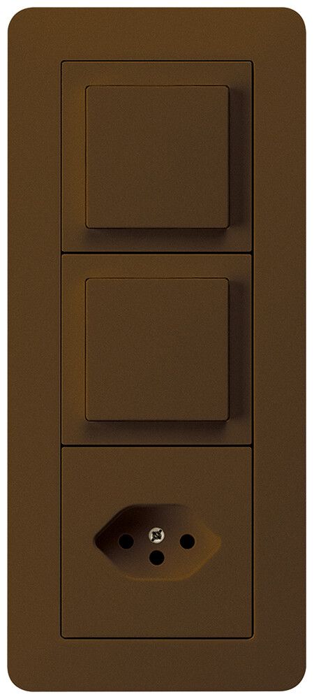 UP-Kombination kallysto.trend Gr.I-I-I vertikal 2×Schalter S3+Typ 13 braun