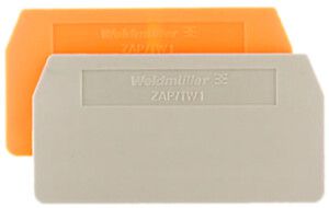 Abschluss-/Zwischenplatte Weidmüller ZAP/TW 1 59.5×30.5mm orange