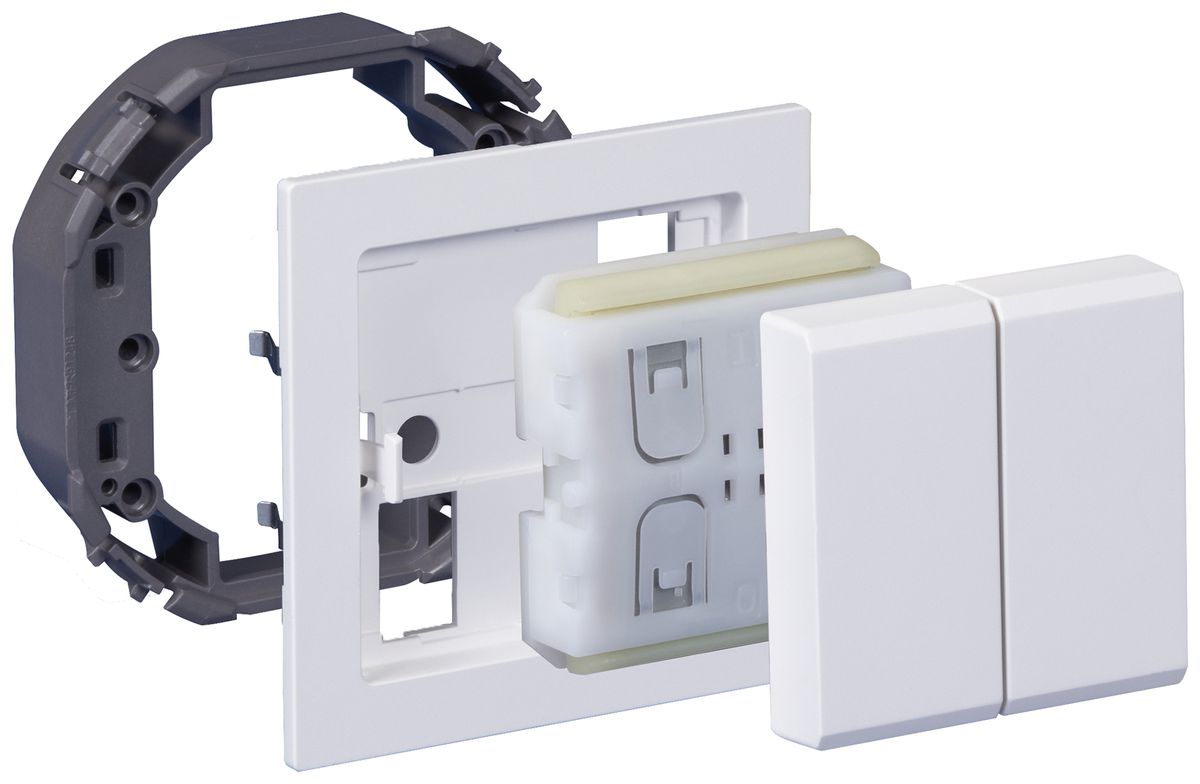 Wandsender Omnio Doppeltaste ohne Beschriftung 4 Kanäle ws