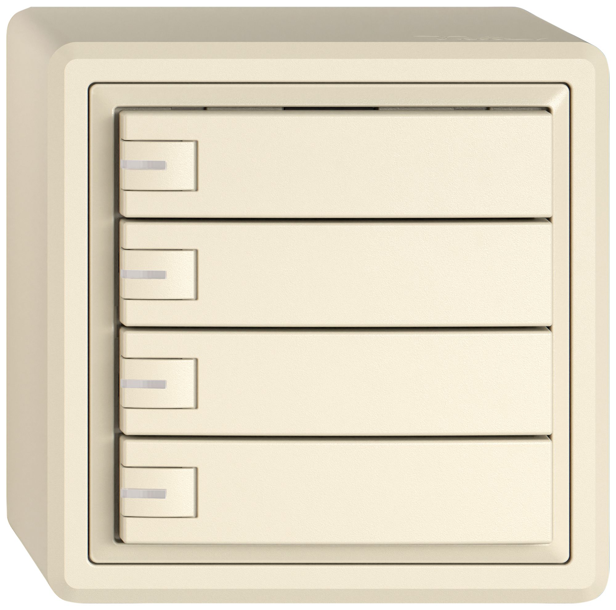 Pulsante KNX RGB AP EDIZIO.liv SNAPFIX® sensore temp.RGB-LED 4× com.1T cr