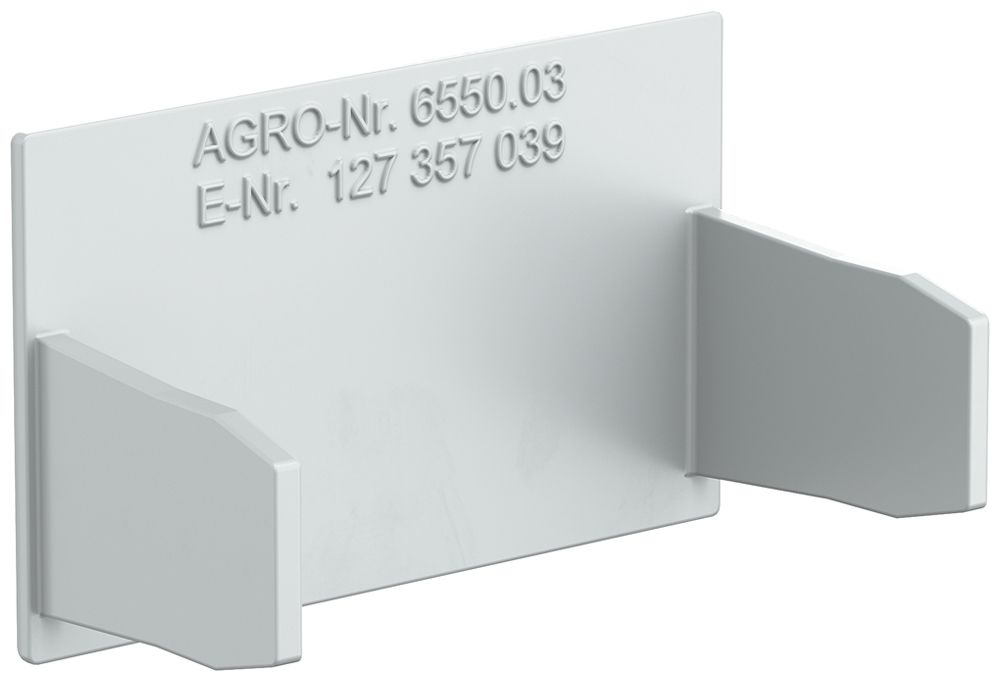 Abschlussplatte AGRO zu Installationskanal 6550 grau