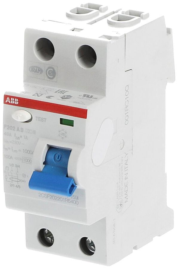 Fehlerstromschutzschalter ABB1000mA 40A 1P+N F202AS-40/1