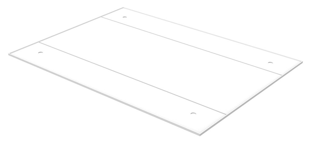 Schraubdeckel Spotbox Multibox 306×226×3mm Polyethylen weiss