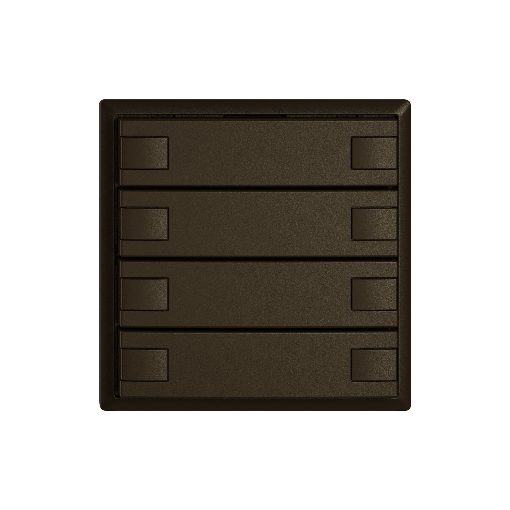 Poussoir KNX RGB EDIZIO.liv SNAPFIX® capteur temp.s.LED 8× comm.1T br