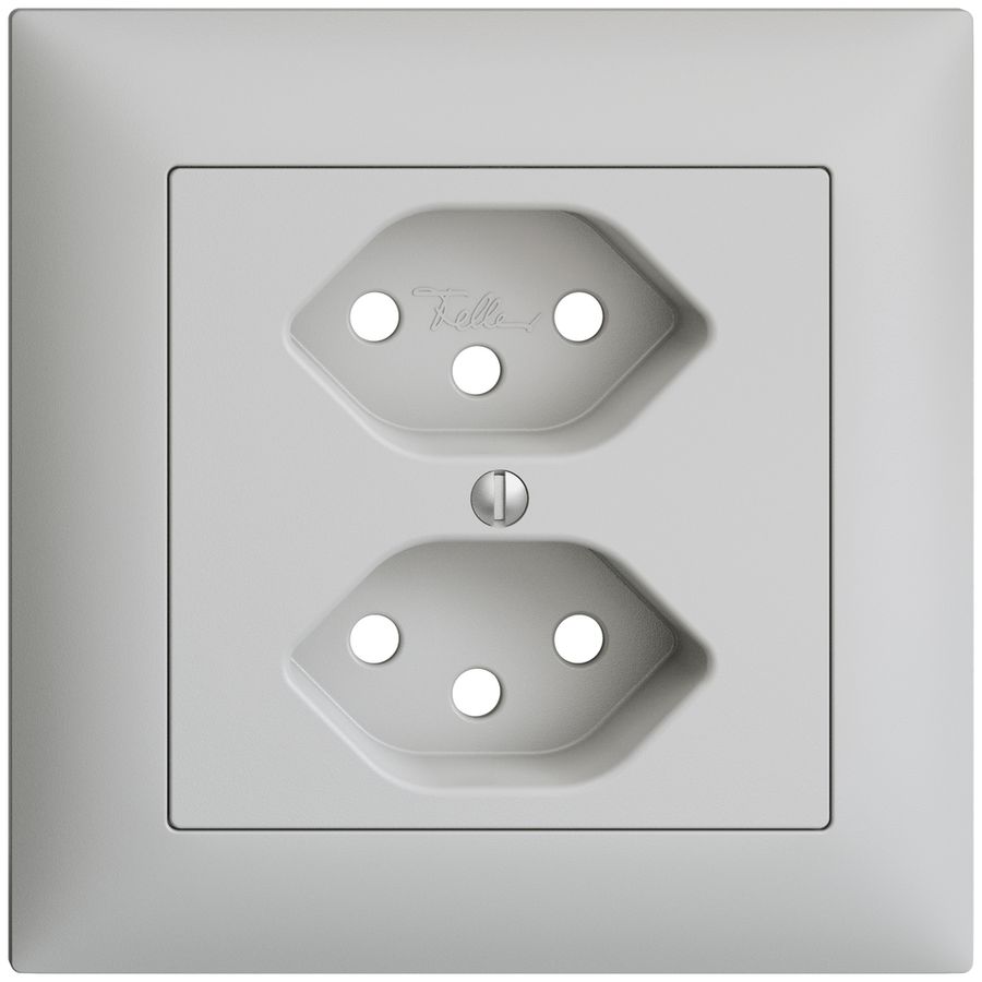 Frontset EDIZIOdue hellgrau 88×88mm 2×T13