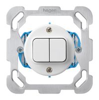 Einsatz zu UP-Drucktaster basico W+W/1L mit Befestigungsplatte weiss