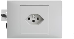 EB-Steckdose EDIZIOdue T23 16A hellgrau, 45…69mm, mit Steckklemmen