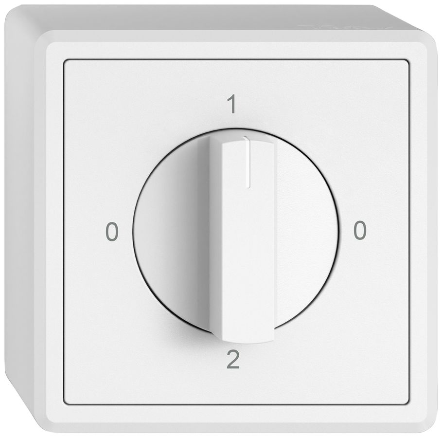 AP-Drehschalter EDIZIO.liv SNAPFIX® Drehgriff Umschalter 2/1L ws