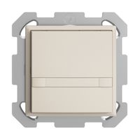 UP-KNX-Taster RGB EDUE, 250mW, o.LED, m.Papiereinlage, 1×Taste, 2×Tastenb. crema