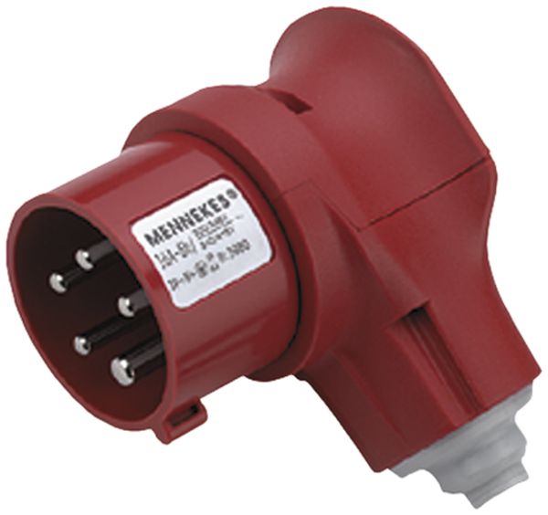 Winkelstecker Variotop 16A 5P 6h 400V mit Kabelknickschutz