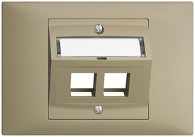 EB-Montageset EDIZIOdue BKE, mit Schrägauslasshaube 2×Keystone sand