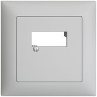 UP-Frontset EDIZIOdue hellgrau 88×88mm 2×RJ45