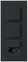UP-Kombination kallysto.pro Gr.I-I-I vertikal 2×Schalter S3+S3/Typ 13 schwarz