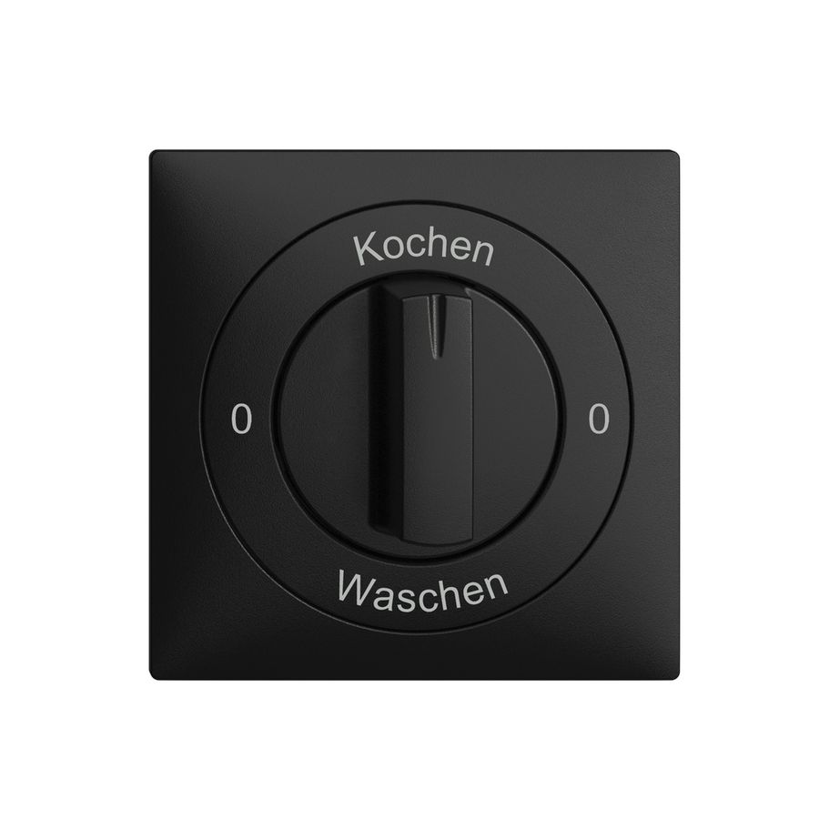 Frontset 0-Kochen-0-Waschen EDIZIOdue 60×60mm schwarz