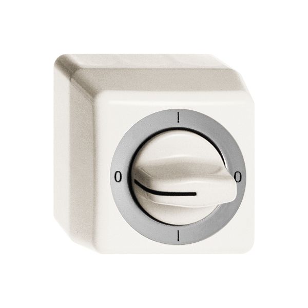 AP-Drehschalter FH 0/2P weiss mit Drehgriff