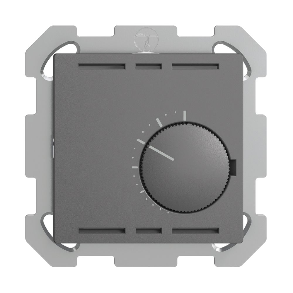 UP-Raumthermostat EDIZIOdue dunkelgrau, ohne Schalter