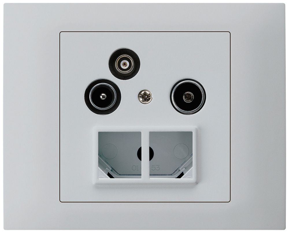 Prise d'antenne INC TV-R-données HMS kallysto 19dB gris clair