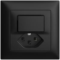 UP-Kombination 3/1L+T23 16A EDIZIOdue schwarz