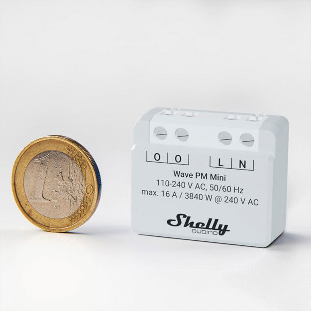 EB-RF-Schaltaktor Shelly Wave PM Mini Z-Wave 2-Kan 110…240V