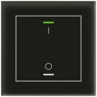 Poussoir KNX RGBW ENC MDT GTL-1TBS.02S 1t/2a temp verre noir "I/O"