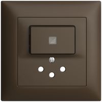 UP-Frontset EDIZIOdue T12 88×88mm coffee mit Linse, mit Kinderschutz