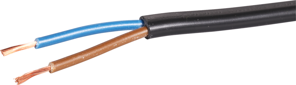 Kabel Tdf 2×0.75mm² LN schwarz Eca