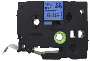 Schriftbandkassette kompatibel zu OZE-541, 18mm×8m, blau/schwarz