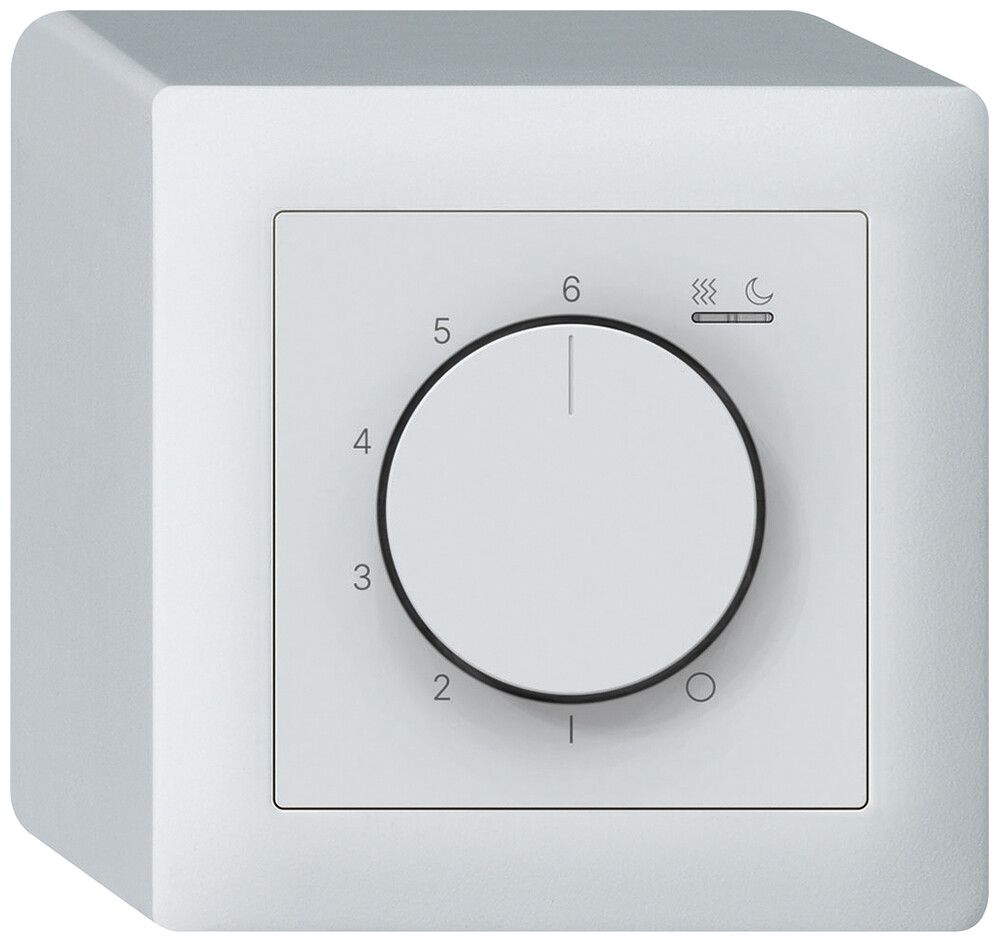 AP-Raumthermostat kallysto An/Aus 230VAC 16A 88×88mm weiss